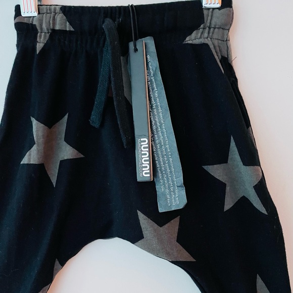 nununu Other - NWT Nununu black star light baggy pants boys girls low crotch harem joggers